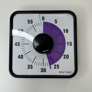 Secura 60-Minute Visual Countdown Timer, 7.5-Inch Oversize Classroom Visual Time